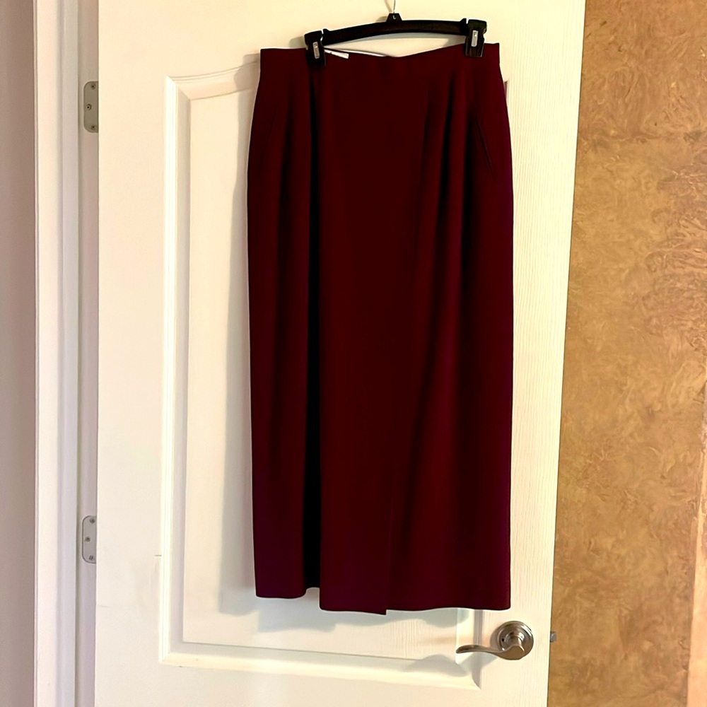 Burgundy business suit